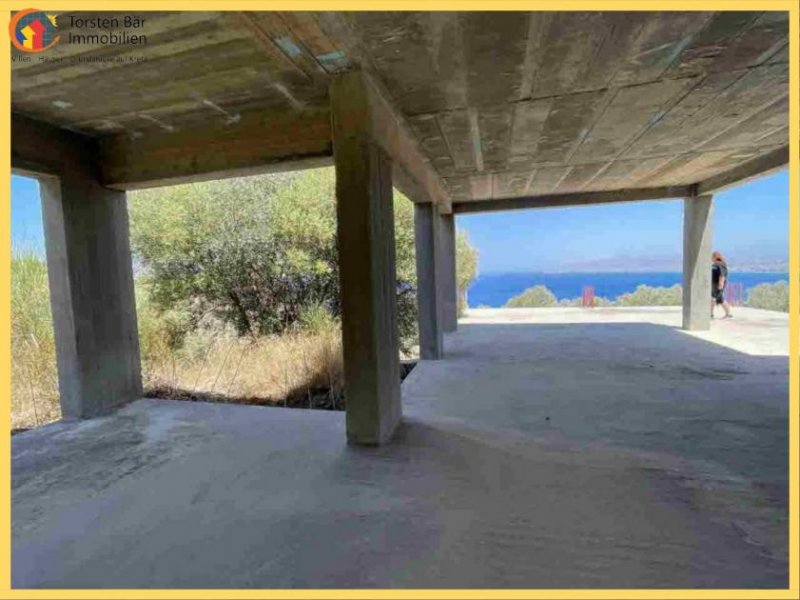 Rodia-Heraklion Kreta, Rodia (Heraklion) Villa im Rohbau mit Panorama-Meerblick Haus kaufen